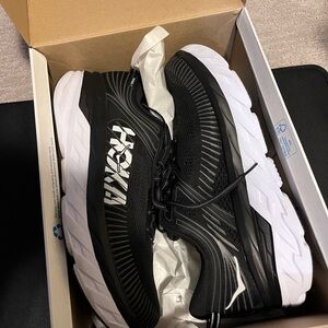 Hoka Men’s Black and White Running Shoes